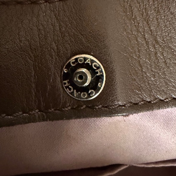 Coach Penelope Shopper Tote Brown Pebbled Leather Shoulder Bag F14686 - Picture 9 of 16